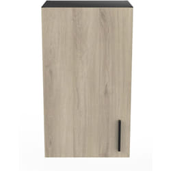 Meuble haut de cuisine coloris chêne kronberg, noir mat - Longueur 40 x Hauteur 70 x Profondeur 30 cm Pegane
