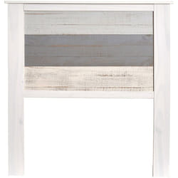 Tête de lit en pin coloris blanc et gris - Longueur 105 x Profondeur 4 x Hauteur 112 cm Pegane