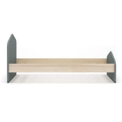 Lit enfant en pin et mdf coloris vert kaki - Longueur 194 x Profondeur 122 x Hauteur 90 cm Pegane