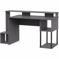 Bureau gamer gaming avec compartiments. Se compose d'une zone spéciale pour les multiprises, un support pour casque et un pla ...