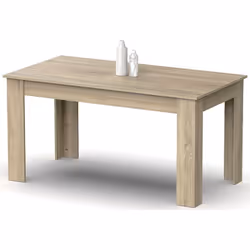 Table à manger en panneaux de particules mélaminé de haute densité avec une finition cambrian coloris chêne naturel. Caractér ...