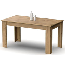 Table à manger en aggloméré et mélamine finition cambrian coloris chêne doré - Longueur 140 x Profondeur 80 x Hauteur 77 cm Pegane