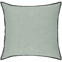 Lot de 2 coussin décoratif déhoussable en lin et coton coloris vert céladon - Longueur 45 x Profondeur 12 x Hauteur 45 cm Pegane