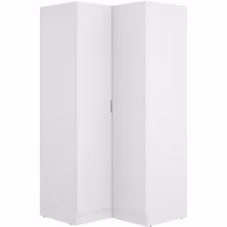Description générale Cette armoire dressing d'angle offre un design moderne en panneaux de particules mélaminés de couleur bl ...