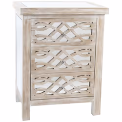 Caisson équipé de 3 tiroirs en bois coloris naturel. Unique et tendance. Dimensions : Longueur 56 x Profondeur 38 x hauteur 7 ...