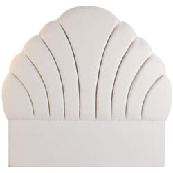 Tête de lit capitonnée en mdf et polyester coloris beige - Longueur 157 x Profondeur 8 x hauteur 160 cm Pegane