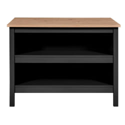 Pegane Ilot de Cuisine MDF Chêne Noir