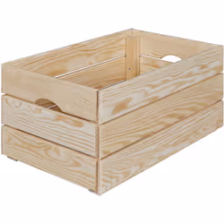 Cagette en bois de pin coloris naturel, avec multi fonctions. Dimensions : longueur 51 x profondeur 31,50 x hauteur 23cm Mati ...