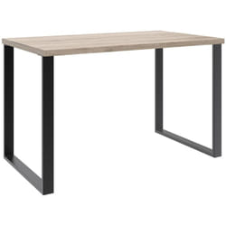Pegane - Meuble de bureau coloris Imitation chêne San Remo - Longueur 120 x Hauteur 75 x Profondeur 70 cm