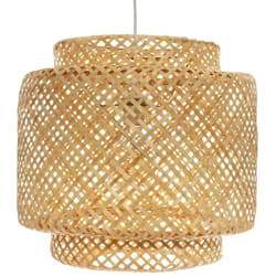 Pegane - Suspension en bambou coloris naturel - diamètre 40 x Hauteur 38 cm