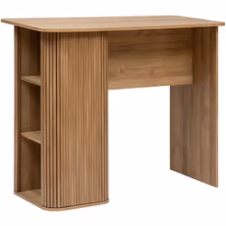 Table de bar en bois MDF coloris naturel. Cette table de bar est dotée de 3 cases de rangement sur un côté. Caractéristiques  ...