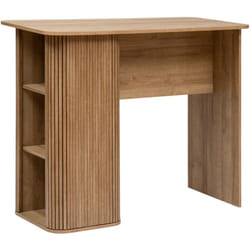 Table de bar en bois mdf coloris naturel - Longueur 120 x Profondeur 60 x Hauteur 102 cm