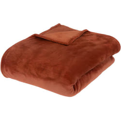 Couverture en flanelle, couverture polaire plaid couverture lit en polyester coloris rose terracotta - Longueur 230 x Profondeur 180 x Hauteur 1 cm