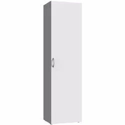 Armoire, meuble de rangement avec 1 porte coloris Blanc. Livrée en kit. Dimensions : longueur 30 x hauteur 185 x profondeur 4 ...
