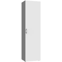 Armoire, meuble de rangement avec 1 porte coloris Blanc - longueur 30 x hauteur 185 x profondeur 40 cm