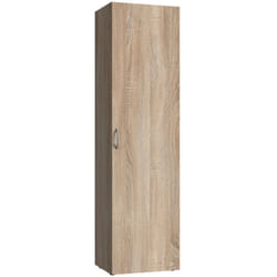 Armoire, meuble de rangement avec 1 porte coloris Imitation chêne - longueur 30 x hauteur 185 x profondeur 40 cm