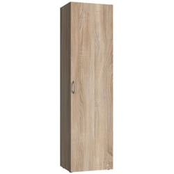 Armoire, meuble de rangement avec 1 porte coloris Imitation chêne - longueur 40 x hauteur 185 x profondeur 40 cm