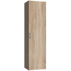 Armoire, meuble de rangement avec 6 tablettes coloris Imitation chêne - longueur 45 x hauteur 185 x profondeur 40 cm