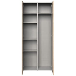 Armoire, meuble de rangement coloris Imitation chêne - longueur 80 x hauteur 185 x profondeur 40 cm