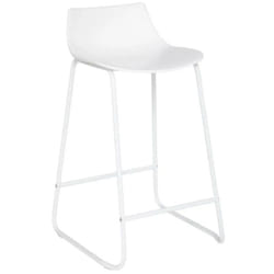 Lot de 4 tabourets de bar en polypropylène coloris Blanc - Longueur 47 x profondeur 48,5 x hauteur 82,5 cm Pegane