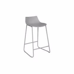 Lot de 4 tabourets de bar en polypropylène coloris Gris. A monter soi-même. Dimensions : longueur 47 x profondeur 48,5 x haut ...