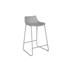 Lot de 4 tabourets de bar en polypropylène coloris Gris - longueur 47 x profondeur 48,5 x hauteur 82 cm Pegane
