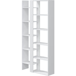 Pegane - Bibliothèque, étagère coloris Blanc artic - longueur 78 x hauteur 162 x profondeur 25 cm