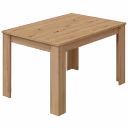 Table à manger extensible coloris chêne nordique. Bouchons ABS pour éliminer le bruit et les rayures sur le bas des meubles.  ...
