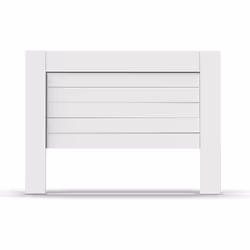 Tête de lit coloris blanc, fabriqué en panneaux de particules et mélamine haute densité. Comprend le matériel pour ancrer au ...