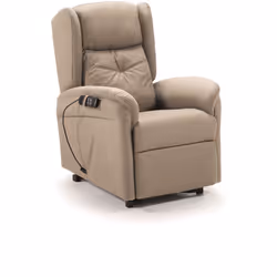 Fauteuil relax électrique releveur en tissu waterproof couleur Beige. * Dimensions : Dimensions position droite = L 73 x P 90 ...