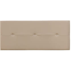 Pegane - Tête de lit en simili-cuir coloris beige - longueur 160 x profondeur 4 x hauteur 55 cm