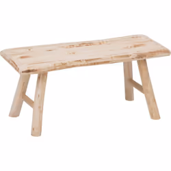 Banc d'assise en bois de Peuplier et contreplaqué coloris beige. Il pourra servir d'assise ou bien de meuble d'appoint pour y ...