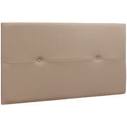 Pegane - Tête de lit en simili-cuir coloris beige - longueur 110 x profondeur 4 x hauteur 55 cm