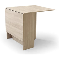 Table à manger d'appoint, table de salon extensible coloris chêne cambrian - longueur 31 / 87 / 142 x profondeur 77 cm