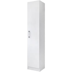 Armoire, placard de rangement avec 1 porte coloris blanc - longueur 35 x profondeur 32 x hauteur 170 cm