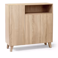 Armoire à chaussures, meuble à chaussures équipée de 2 portes avec étagères inclinables coloris chêne cambrian en panneaux de ...