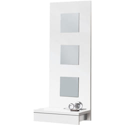 Table console, meuble console avec 1 tiroir coloris blanc - longueur 45 x profondeur 28 x hauteur 120 cm