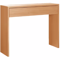Table console, meuble console avec 1 tiroir coloris cerisier en panneaux de particules mélaminés. Produit de fabrication Espa ...