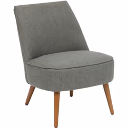 Fauteuil en PU coloris vert kaki , pieds en contreplaqué coloris naturel. A monter soi-même. Dimensions : Longueur 57 x Profo ...