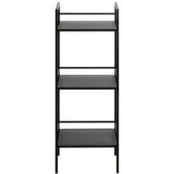 Etagère, Meuble étagère en métal coloris noir -longueur 35 x profondeur 25 x hauteur 95 cm