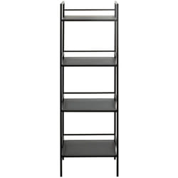 Pegane - Etagère, Meuble étagère en métal coloris noir- longueur 40 x profondeur 30 x hauteur 128 cm