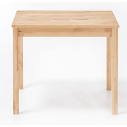 Table de salle à manger en bois hêtre massif huilé coloris naturel - longueur 70 x hauteur 76 x profondeur 70 cm