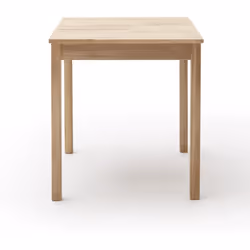 Table de salle à manger rectangulaire fabriquée en hêtre massif huilé coloris chêne sauvage. Livrée en kit. Dimensions : long ...