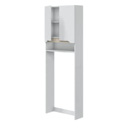 Pegane Étagère Dessus WC Blanc