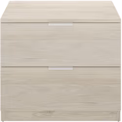 Table de chevet, table de nuit en bois mélaminé avec 2 tiroirs coloris chêne naturel. Dimensions : Longueur 50 x Profondeur 3 ...