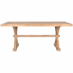 Table à manger, table de repas rectangulaire en bois coloris naturel. Dimensions : longueur 200 x profondeur 100 x Hauteur 80 ...
