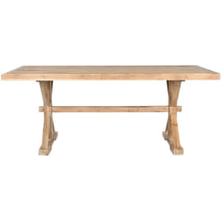 Table à manger, table de repas en bois coloris naturel - longueur 200 x profondeur 100 x Hauteur 80 cm