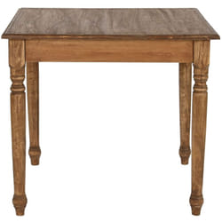 Table à manger, table de repas en bois coloris naturel - longueur 90 x profondeur 90 x Hauteur 80 cm