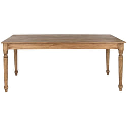 Table à manger, table de repas rectangulaire en bois coloris naturel - longueur 180 x profondeur 90 x Hauteur 80 cm