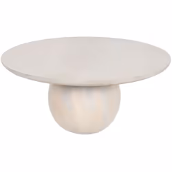 Table basse, table de salon ronde en bois d'acacia coloris blanc. Dimensions : diamètre 80 x Hauteur 38 cm Matière : bois d'a ...